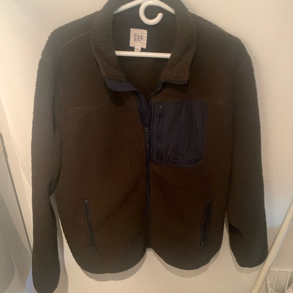 Fantastic Heavy Full Zip Gap Fleece w/ 3 front zip pockets SZ L Perfect for ❄️ - Picture 1 of 5